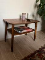 Vintage retro tafeltje op wieltjes bijzettafel theetafel, Huis en Inrichting, Tafels | Bijzettafels, Ophalen, Zo goed als nieuw