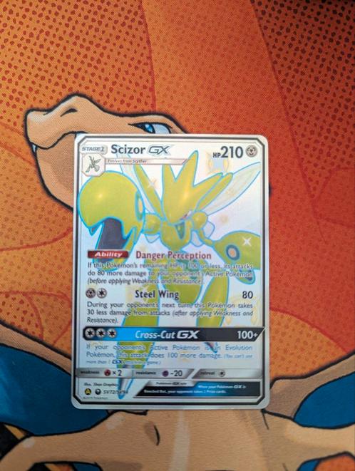 Scizor GX Shiny #SV72 Pokemon Hidden Fates, Hobby en Vrije tijd, Verzamelkaartspellen | Pokémon, Zo goed als nieuw, Losse kaart