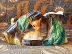 Boom en hert mooi oud Hornsea vaasje uit Engeland 15,3 cm., Antiek en Kunst, Antiek | Vazen, Ophalen of Verzenden