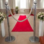 Zware zilverkleurige afzetpalen met touw gala feest etc, Hobby en Vrije tijd, Feestartikelen, Ophalen, Gebruikt, -, -