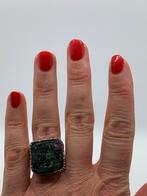 X939 Prachtige zilveren ring ruwe edelsteen (verstelbaar), Ophalen of Verzenden, Zilver, Ring, Met edelsteen