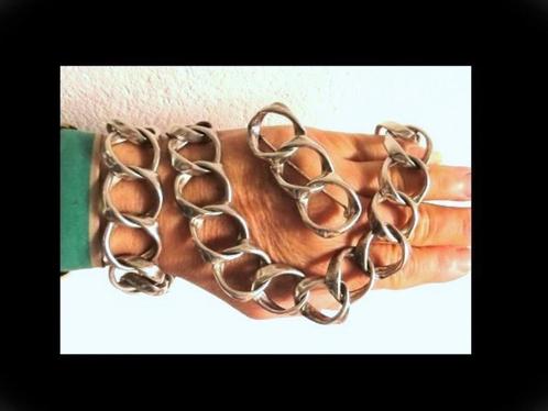 Bijzonder Designer Schakel Zilveren Collier/ Armband/Broche!, Sieraden, Tassen en Uiterlijk, Antieke sieraden, Overige typen, Zilver