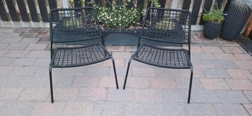  Lounge stoelen zwarte- set van 2 beschikbaar voor biedingen