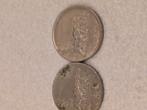 ZELDZAME Kavel 2x 50 Centesimi Leoni 1920, met de RARE varia, Ophalen of Verzenden, Italië
