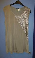 Liu Jo zilver kleurige top een baan pailletjes mt S 25821, Ophalen of Verzenden, Zo goed als nieuw, Grijs, Liu Jo