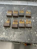 8 x m1 rifle clips  met munitie onklaar, Verzamelen, Ophalen of Verzenden