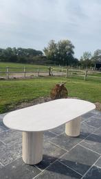 Nieuwe travertijn eettafel, 200 cm of meer, Zo goed als nieuw, Rechthoekig, 50 tot 100 cm