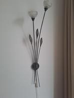 Gietijzeren Wandlamp Bloemmodel, Ophalen, Gebruikt, Glas, Vintage