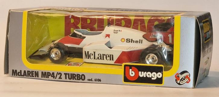 Bburago McLaren MP4/2 Turbo – 1:24 Die-Cast Modelauto, Hobby en Vrije tijd, Modelauto's | 1:24, Zo goed als nieuw, Auto, Bburago