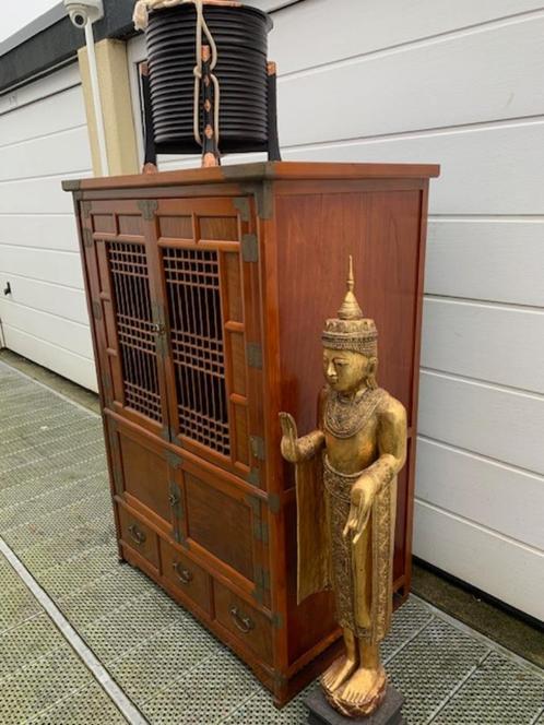 Koreaanse Buffetkast met rasterwerk en veel lades, Huis en Inrichting, Kasten | Buffetkasten, Zo goed als nieuw, Verzenden
