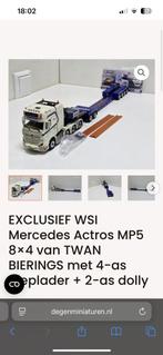 gezocht merceders actros met 2 bed 4 dieplader., Hobby en Vrije tijd, Modelauto's | 1:50, Ophalen of Verzenden, Nieuw, Bus of Vrachtwagen