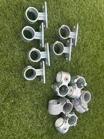 Gegalvaniseerde klem beugels nieuw voor hekwerk 48mm, Tuin en Terras, Ophalen of Verzenden, Nieuw, IJzer