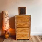 Vivai del Sud Italiaans design rotan ladekast vintage, 100 tot 150 cm, Vintage, Vivai del Sud, 50 tot 100 cm