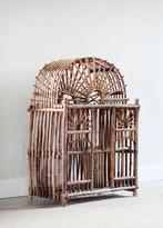 XXL Vintage Vogelkooi van Wilgenhout, Antiek en Kunst, Ophalen