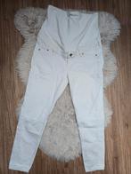 Witte Zwangerschapsbroek Skinny Ankle high rib 36 H&M Mama, Maat 38/40 (M), Wit, Ophalen of Verzenden, Zo goed als nieuw