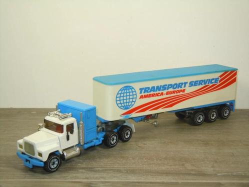 Mack Truck & Trailer Transport Service America Europe - Siku, Hobby en Vrije tijd, Modelauto's | 1:50, Zo goed als nieuw, Bus of Vrachtwagen
