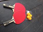 Tafeltennis set, DUNLOP bets met 4 balletjes, Sport en Fitness, Tafeltennis, Ophalen of Verzenden, Zo goed als nieuw, Overige typen