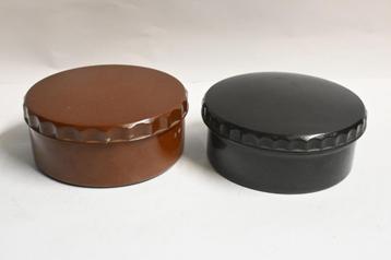 2x bakelieten boterdoos 1 met glas periode wo2 duitsland beschikbaar voor biedingen