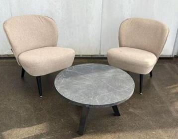 Luxe horeca restaurant lounge fauteuil setjes, salontafel beschikbaar voor biedingen