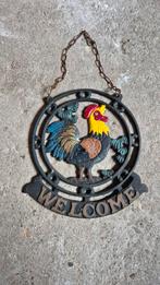 Vintage Gietijzeren Haan Welkom Hanger, Ophalen of Verzenden, Gebruikt