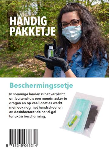 Beschermingsset (2x mondkapje 2x handschoen 1x desinfecteren beschikbaar voor biedingen