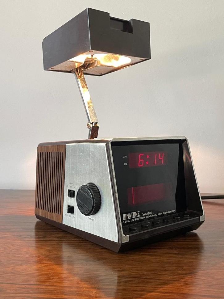 Vintage 80s Binatone Twilight 3-in-1 digitale radio lamp, Audio, Tv en Foto, Radio's, Gebruikt, Radio, Ophalen of Verzenden