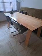 Eettafel van massief essenhout, Huis en Inrichting, Tafels | Eettafels, 50 tot 100 cm, 150 tot 200 cm, Modern, Gebruikt