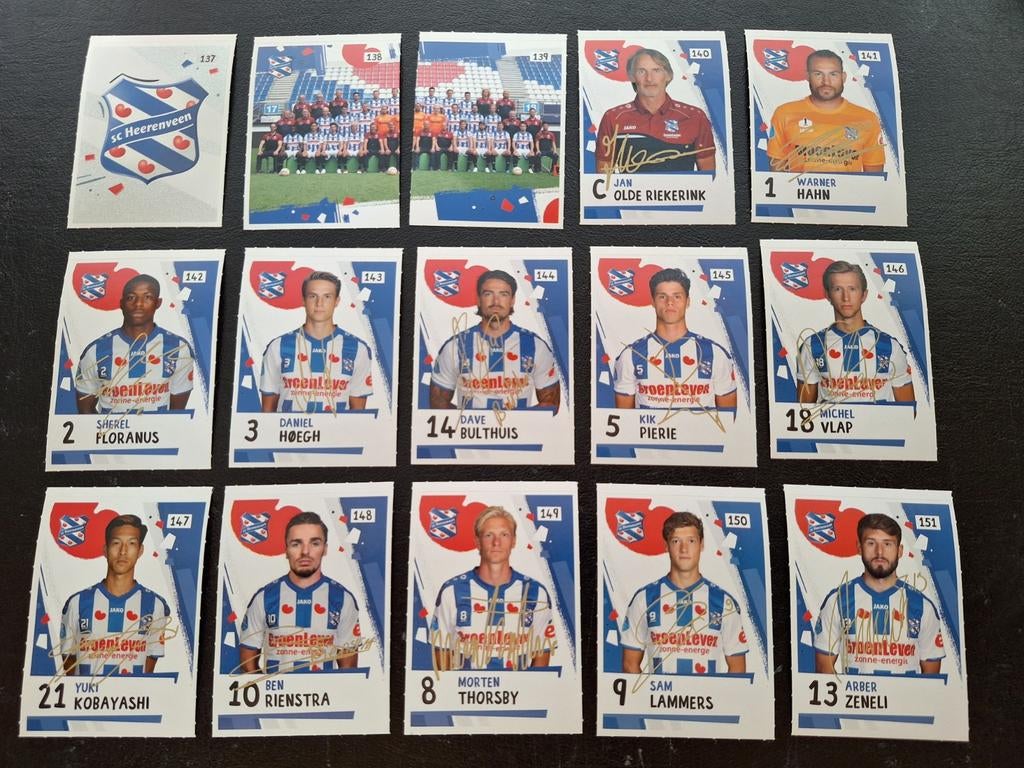Complete set stickers SC Heerenveen 2018-19, Ophalen of Verzenden, Nieuw, Overige binnenlandse clubs, Poster, Plaatje of Sticker