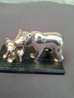 WWF WNF IJsbeer met jong, no. 19, verzilverd tin., Ophalen of Verzenden, Zo goed als nieuw, Dier