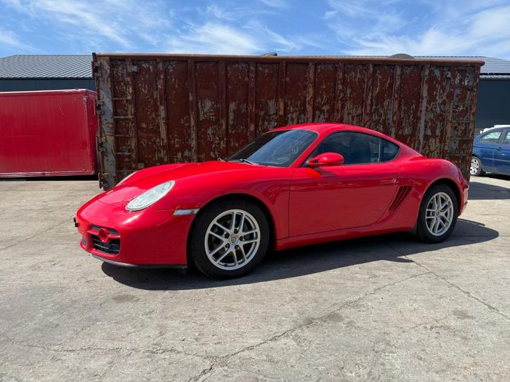 Porsche Cayman 2.7 - Handgeschakeld - 2007, Auto's, Porsche, Particulier, Cayman, Benzine, Coupé, Handgeschakeld, Rood, Zwart