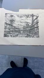 Antiek tekening, Antiek en Kunst, Kunst | Tekeningen en Foto's, Ophalen