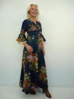 *Abfab Vintage Gebloemde 70's Jurk uit Zweden 38*, Blauw, Ophalen of Verzenden, Zo goed als nieuw, Onder de knie