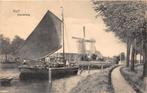 AR116 Delft Kanaalweg met boot en molen 1916, Gelopen, Zuid-Holland, Voor 1920, Verzenden