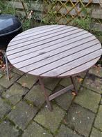 Ronde inklapbare tuintafel van hout, Ophalen of Verzenden, Gebruikt, Rond, Hout