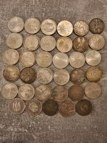 Zilveren 5 Mark Duitse Munten (1951-1979) beschikbaar voor biedingen
