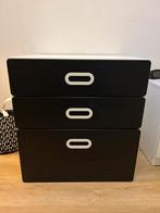 IKEA Ladekast - 3 laden - Zwart Wit - Beschrijfbaar, Huis en Inrichting, Kasten | Ladekasten, Gebruikt, Ophalen of Verzenden, 3 of 4 laden
