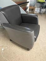 Lederen Bank & Fauteuil Set, Huis en Inrichting, Fauteuils, Ophalen, Gebruikt, Leer, 75 tot 100 cm