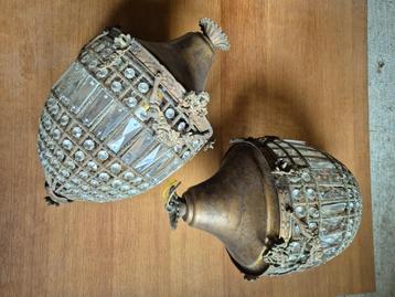 2 grote plafondlampen 50cm hoog, 33cm doorsnee beschikbaar voor biedingen
