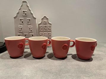Douwe Egberts grote koppen kopjes roze pink logo beschikbaar voor biedingen