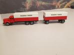 Te koop Scania 76 torpedo huifcombi 1/50 orig.Tekno Danmark, Hobby en Vrije tijd, Ophalen of Verzenden, Bus of Vrachtwagen, Zo goed als nieuw