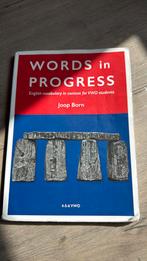 Joop Born - Words in progress, Engels, Ophalen of Verzenden, Zo goed als nieuw, Joop Born