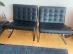 2 Barcelona stoelen, Huis en Inrichting, Fauteuils, Ophalen, Zo goed als nieuw, 75 tot 100 cm, Modern