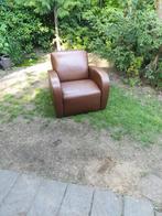Gratis! Fauteuil gemaakt van kwalitatief hoogwaardig leer., Huis en Inrichting, Fauteuils, Ophalen, Zo goed als nieuw, 75 tot 100 cm