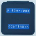 Oostenrijk 5 ECU 1995 Johann Strauss Proof in doosje, Postzegels en Munten, Penningen en Medailles, Ophalen of Verzenden, Overige materialen