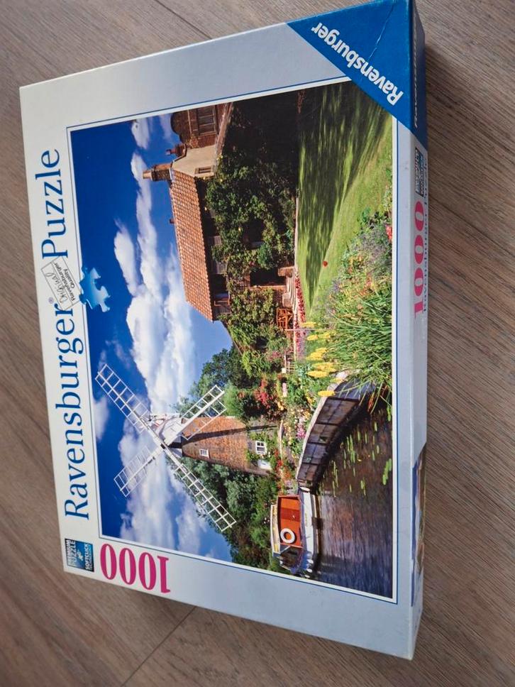 Ravensburger Puzzel 1000 stukjes - Molen, Hobby en Vrije tijd, Denksport en Puzzels, Zo goed als nieuw, Legpuzzel, 500 t/m 1500 stukjes