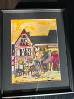 Schilderij H.-Jochen Jung “Der Hof in Aachen bei Nacht”, Ophalen