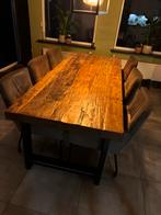 Robuuste Eettafel - 220x95 cm, Ophalen, Gebruikt, Eikenhout, 200 cm of meer