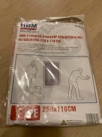 4 stuks- HBM Stofdeur met Ritssluiting 250x110cm beschikbaar voor biedingen