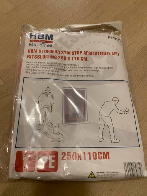 4 stuks- HBM Stofdeur met Ritssluiting 250x110cm, Doe-het-zelf en Verbouw, Overige Doe-het-zelf en Verbouw, Nieuw, Ophalen of Verzenden