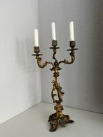 Kandelaar voor 3 kaarsen metaal, Antiek en Kunst, Antiek | Kandelaars, Ophalen of Verzenden, Overige materialen